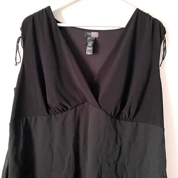 Bisou Bisou black sleeveless v neck layered 2XL - Picture 3 of 7
